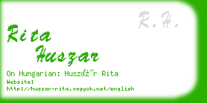 rita huszar business card